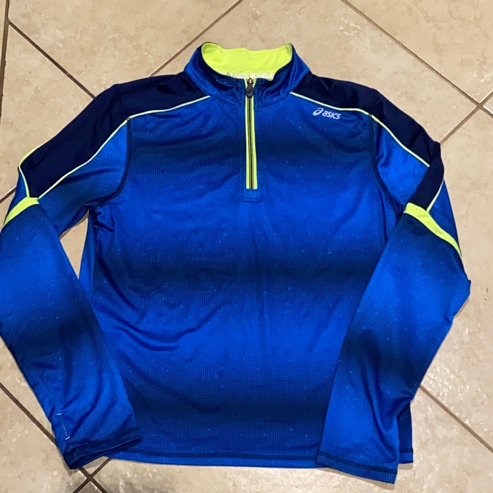 Boys ASICS Dri-fit athletic long sleeve shirt Sz L